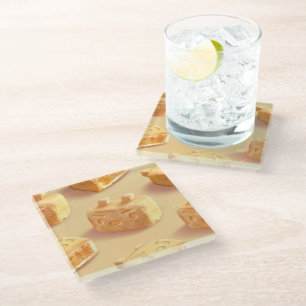 Pineapple Cake Glass Coaster