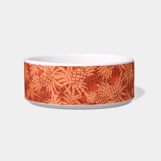 Pineapple Camo Hawaiian Pet Bowls (Right)