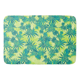Pineapple Camo Hawaiian Tropical Bath Mat