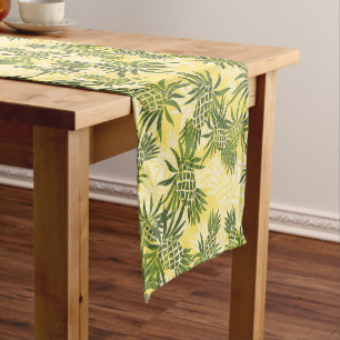Pineapple Camo Hawaiian Tropical Short Table Runner