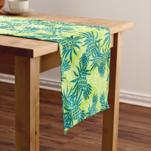 Pineapple Camo Hawaiian Tropical Short Table Runner