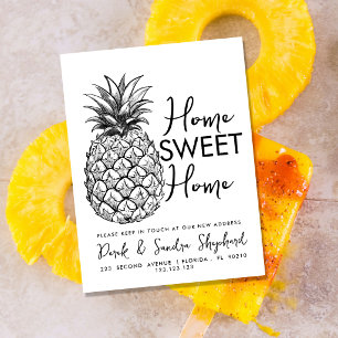 Pineapple Change of Address Postcard Tropical Ne