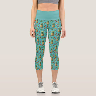 Pineapple Cherry Bliss Capri Leggings