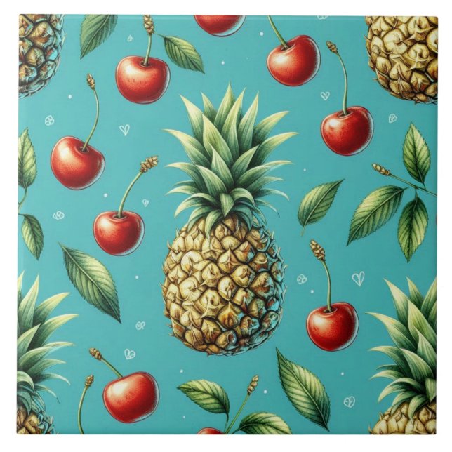 Pineapple Cherry Bliss Tile (Front)