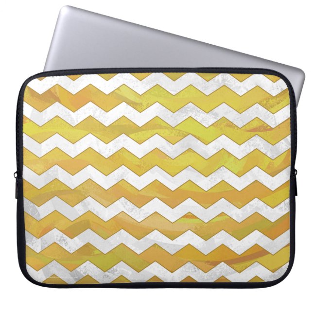 Pineapple Chevron Pattern Laptop Sleeve (Front)