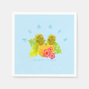Pineapple Chic Blue Napkin