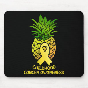Pineapple Childhood Cancer Awareness Gift Mouse Pad