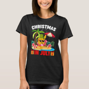 Pineapple Christmas In July Pineapple Summer Xmas T-Shirt