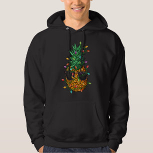 Pineapple Christmas Tree Lights Sunglasses Funny X Hoodie
