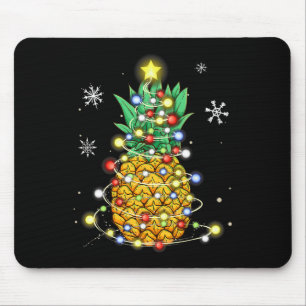 Pineapple Christmas Xmas Lights  Mouse Pad