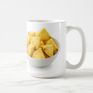 pineapple chunks in a bowl coffee mug