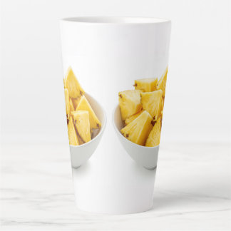 pineapple chunks in a bowl latte mug