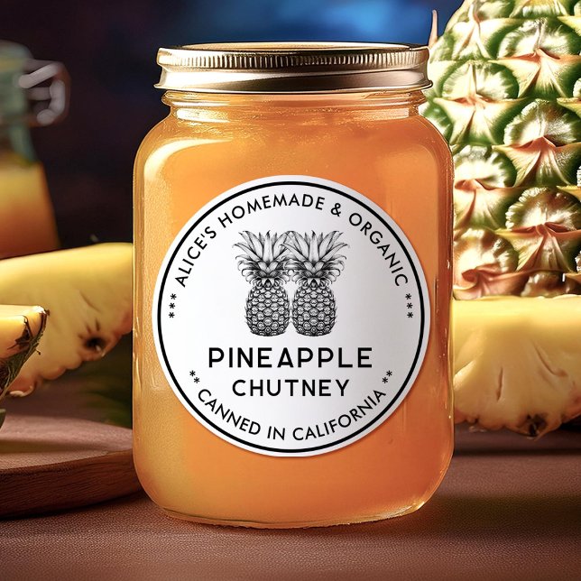 Pineapple chutney canning label (Creator Uploaded)