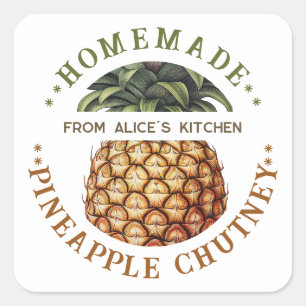 Pineapple chutney canning label homemade preserves