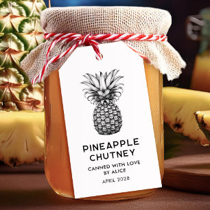 Pineapple chutney homemade preserve gift tags