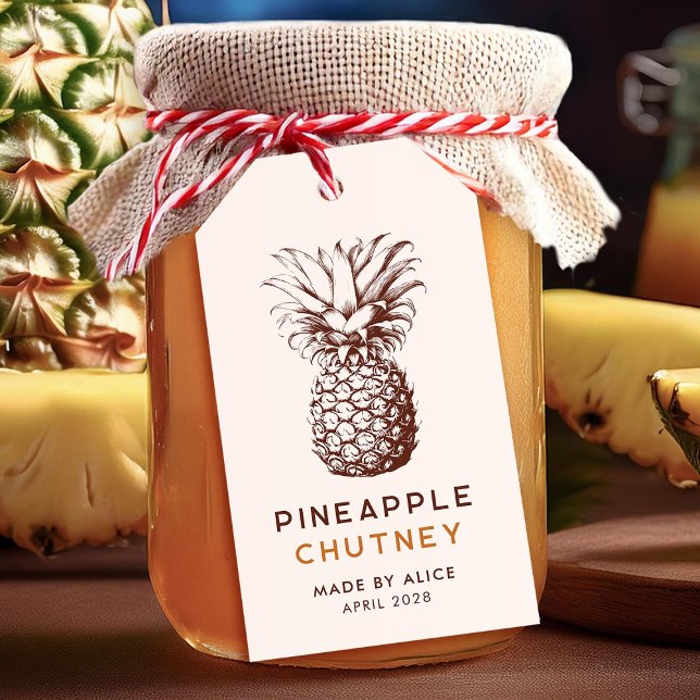 Pineapple chutney homemade preserve gift tags (Creator Uploaded)