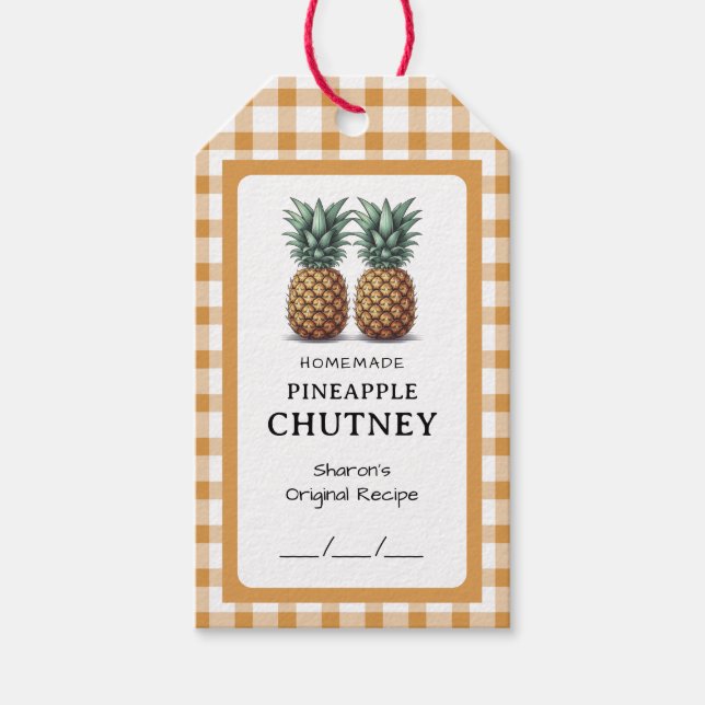 Pineapple Chutney Preserve Gift Tags (Front)