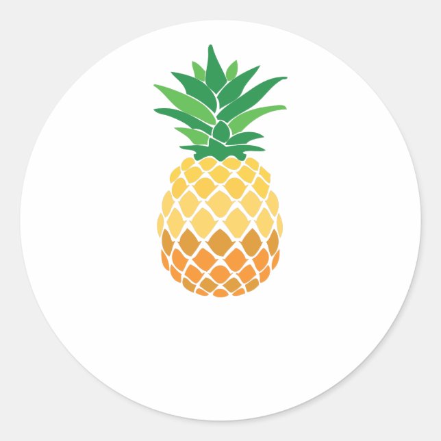 Pineapple Classic Round Sticker (Front)