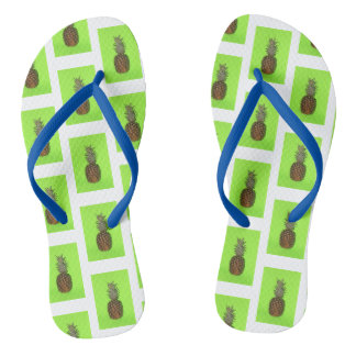 Pineapple closeup Men's Flip Flops