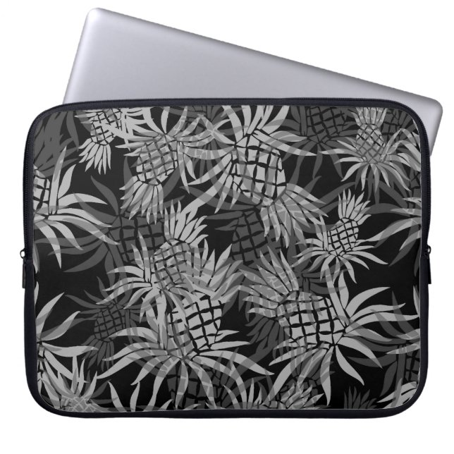 Pineapple Collage Hawaiian Neoprene Wetsuit Laptop Sleeve (Front)