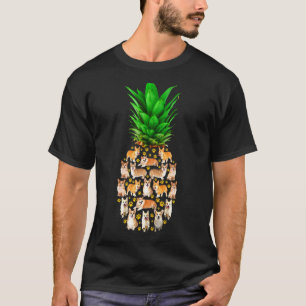 Pineapple Corgi Corgi Dog Valentines Day T-Shirt