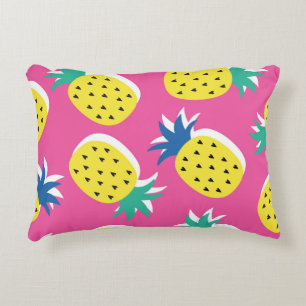 Pineapple Crazy Colours: Childish Pop-Art. Accent Pillow