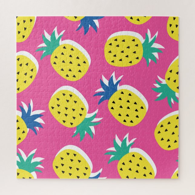 Pineapple Crazy Colours: Childish Pop-Art. Jigsaw Puzzle (Vertical)