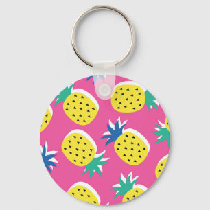Pineapple Crazy Colours: Childish Pop-Art. Keychain