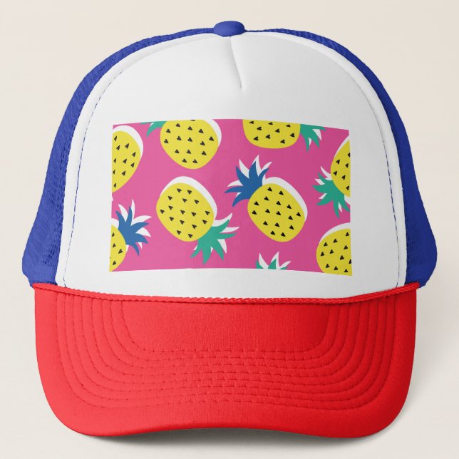 Pineapple Crazy Colours: Childish Pop-Art. Trucker Hat (Front)