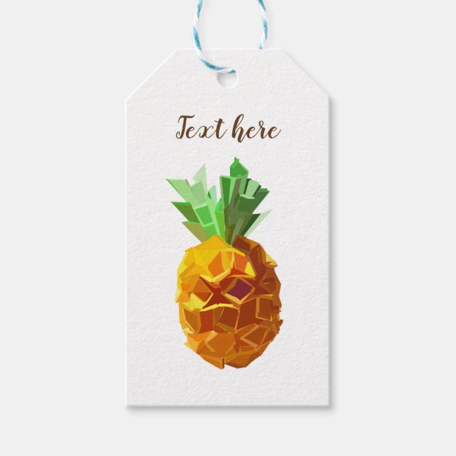 Pineapple Custom Text Gift Tags (Front)