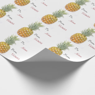 Pineapple Custom To and From Name Wrapping Paper