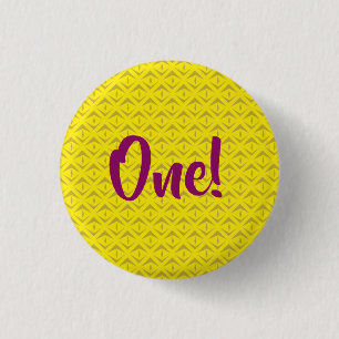 Pineapple Cute Kid's Birthday Party Summer 1 Inch Round Button