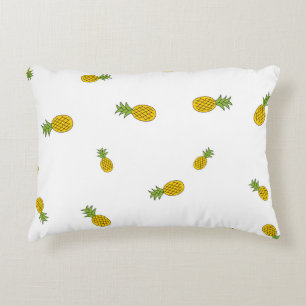 Pineapple cute seamless pattern background. Vintag Accent Pillow