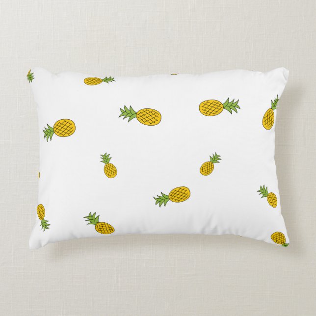 Pineapple cute seamless pattern background. Vintag Accent Pillow (Front)