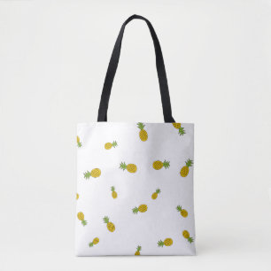Pineapple cute seamless pattern background. Vintag Tote Bag