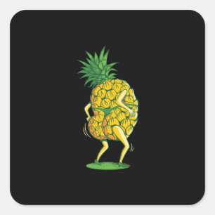 Pineapple Dancing Square Sticker