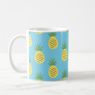 Pineapple Delight: Tropical Fruit Print Coffee Mug