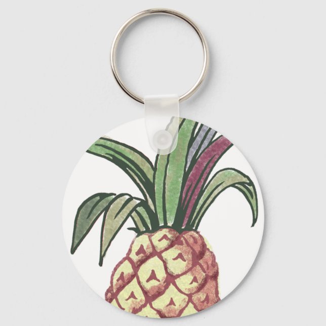 Pineapple Design Keychain (Front)