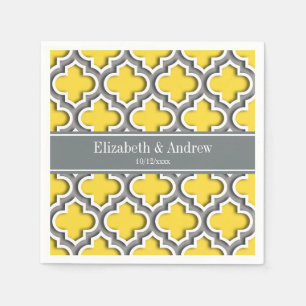 Pineapple Dk Grey Moroccan #5DS Char Name Monogram Napkin