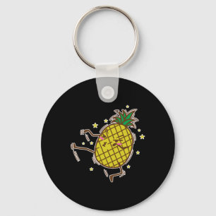 Pineapple Doing Karate Keychain