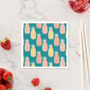 Pineapple Doodle Pattern Napkin