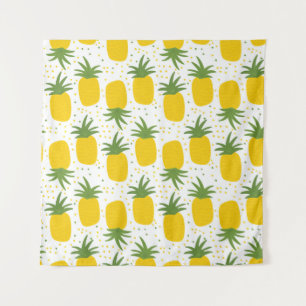 Pineapple Dots: Summer Fruit Design Tapestry