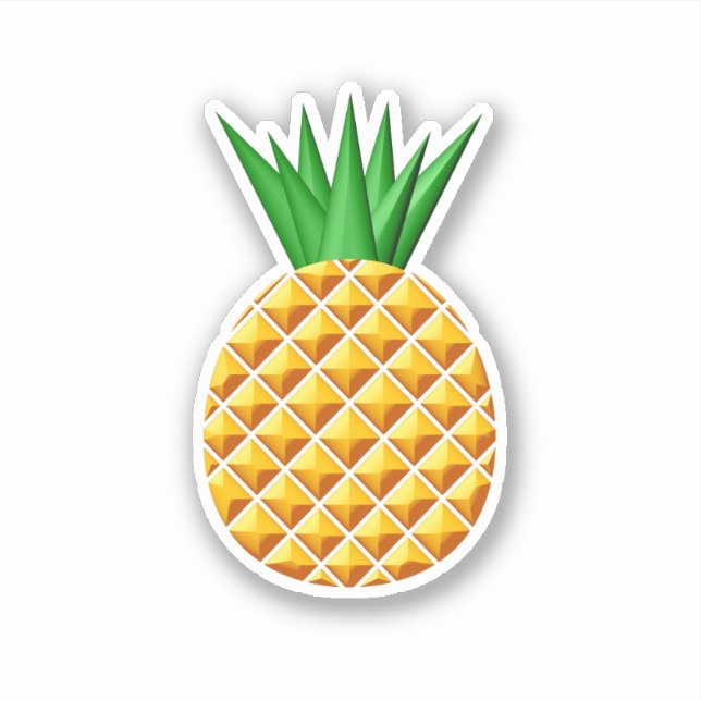 Pineapple Drawing In Yellow And Green (Front)