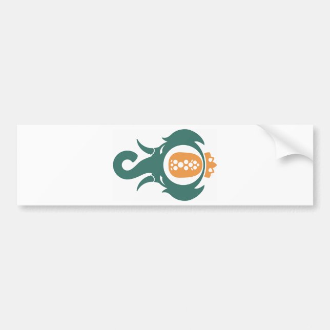 Pineapple Elephant Bumper Sticker (Front)