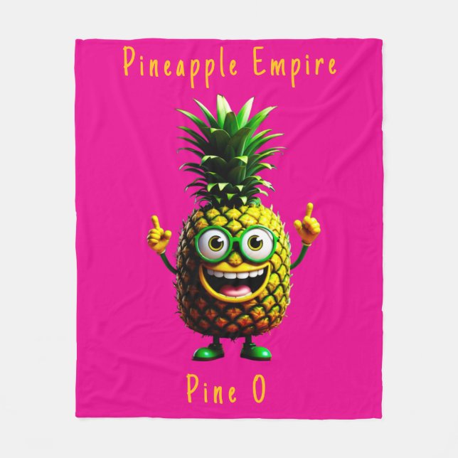 Pineapple Empire Fleece Blanket  (Front)