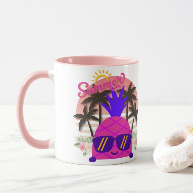 Pineapple Enjoy the Summer Mug (With Donut)
