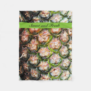 Pineapple exotic juicy and natural fleece blanket