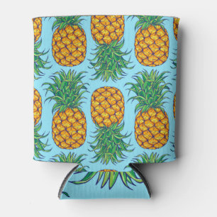 Pineapple Exotic Summer Fruit Pattern Can Cooler