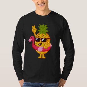 Pineapple flamingo on Flamingo Swinging  Swinger M T-Shirt