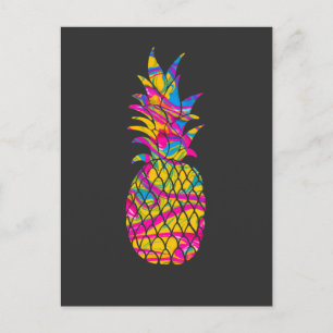 Pineapple Flower Garden Abstract Art Postcard
